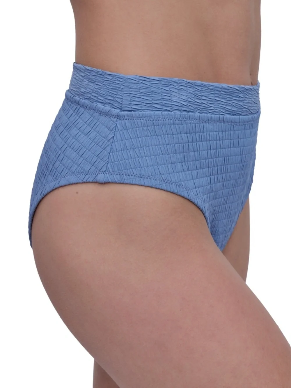 Dkny Women's High Waist Bikini Bottoms - Blue Bell Texture